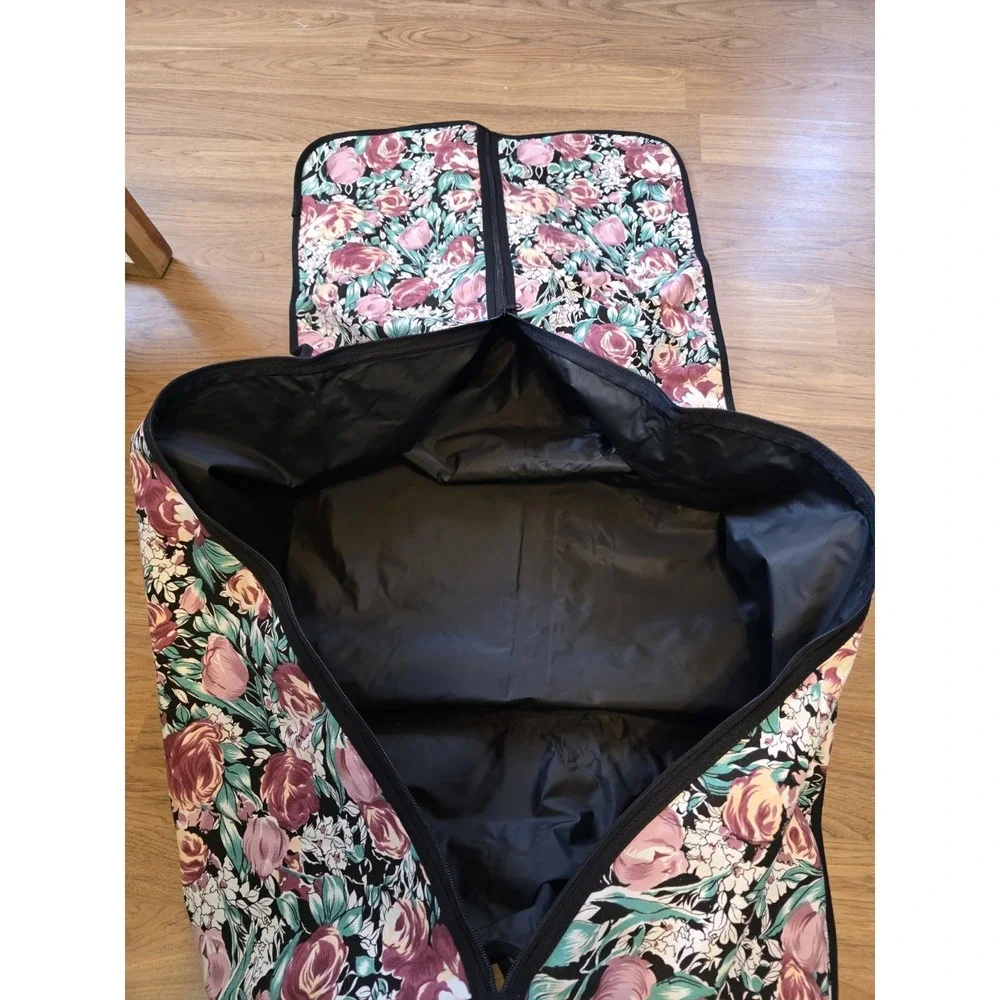 Vintage Avon Floral Cotton Canvas Garment Bag